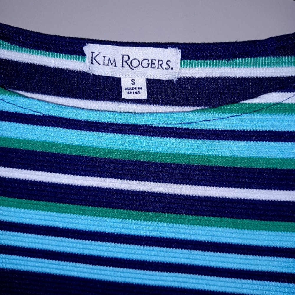 Striped pull over top
